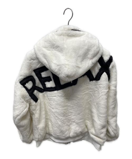 1piu1uguale3（ウノピュウノウグァーレトレ）1piu1uguale3 (ウノピュウノウグァーレトレ) フェイクファーロゴパーカー ホワイト サイズ:S 未使用品の古着・服飾アイテム