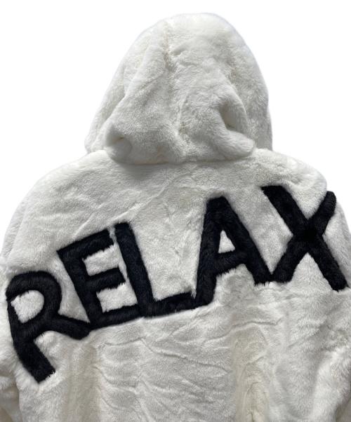 1piu1uguale3（ウノピュウノウグァーレトレ）1piu1uguale3 (ウノピュウノウグァーレトレ) フェイクファーロゴパーカー ホワイト サイズ:S 未使用品の古着・服飾アイテム