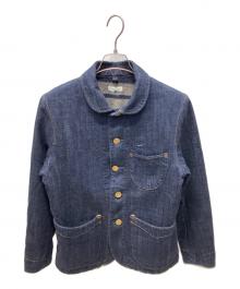 BURGUS PLUS & Co（バーガスプラス）の古着「カバーオール デニム ブランケット」｜ネイビー