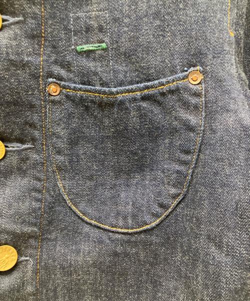 BURGUS PLUS & Co（バーガスプラス）BURGUS PLUS & Co (バーガスプラス) カバーオール デニム ブランケット ネイビー サイズ:36の古着・服飾アイテム