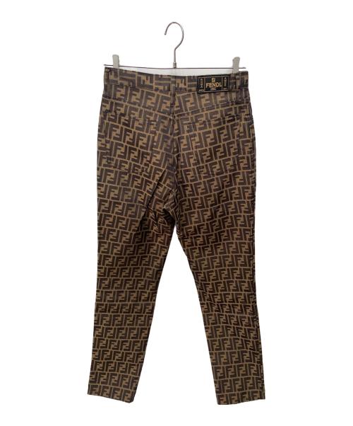 FENDI JEANS（フェンディ ジーンズ）FENDI JEANS (フェンディ ジーンズ) パンツ ブラウン×ブラック サイズ:L(44)の古着・服飾アイテム