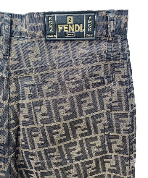 FENDI JEANS（フェンディ ジーンズ）FENDI JEANS (フェンディ ジーンズ) パンツ ブラウン×ブラック サイズ:L(44)の古着・服飾アイテム