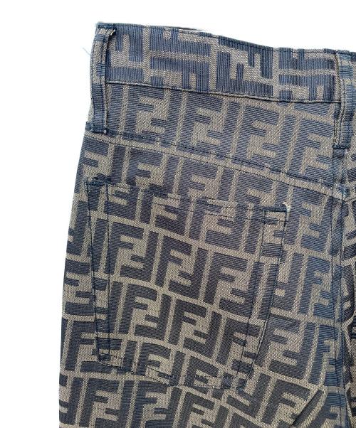 FENDI JEANS（フェンディ ジーンズ）FENDI JEANS (フェンディ ジーンズ) パンツ ブラウン×ブラック サイズ:L(44)の古着・服飾アイテム