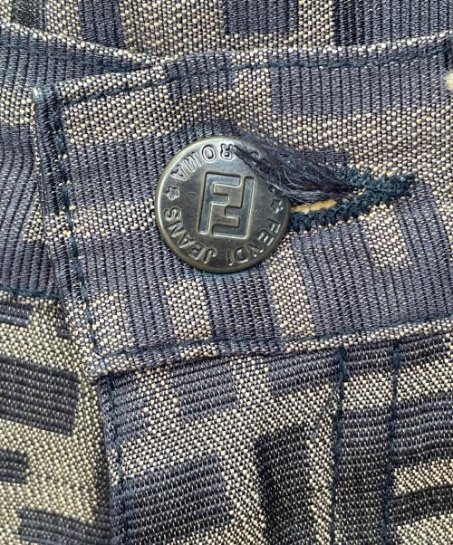 FENDI JEANS（フェンディ ジーンズ）FENDI JEANS (フェンディ ジーンズ) パンツ ブラウン×ブラック サイズ:L(44)の古着・服飾アイテム