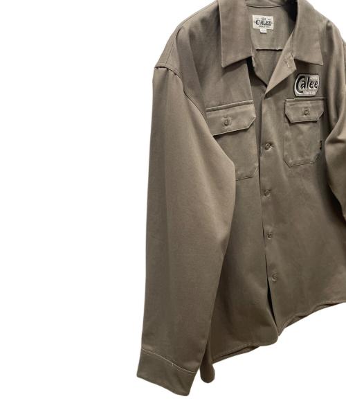 CALEE（キャリー）CALEE (キャリー) Cotton twill L/S wappen work shirt オリーブ サイズ:Mの古着・服飾アイテム