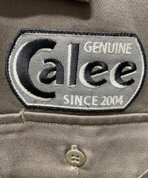 CALEE（キャリー）CALEE (キャリー) Cotton twill L/S wappen work shirt オリーブ サイズ:Mの古着・服飾アイテム