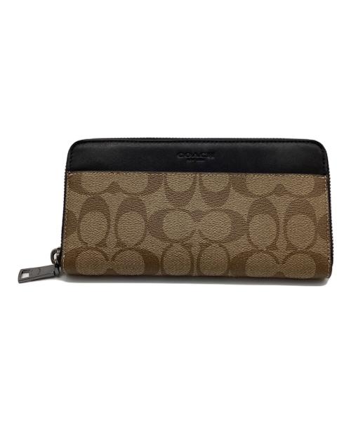 COACH（コーチ）COACH (コーチ) アコーディオン ウォレット シグネチャー ブラックの古着・服飾アイテム