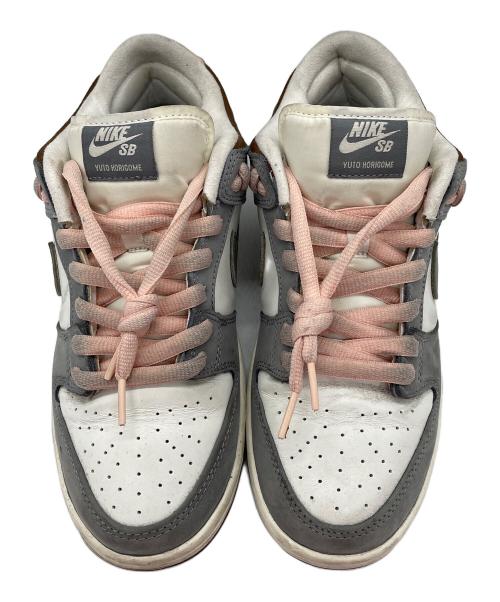 NIKE（ナイキ）NIKE (ナイキ) 堀米雄斗×Nike SB Dunk Low Pro QS グレー×ピンク サイズ:26.5の古着・服飾アイテム