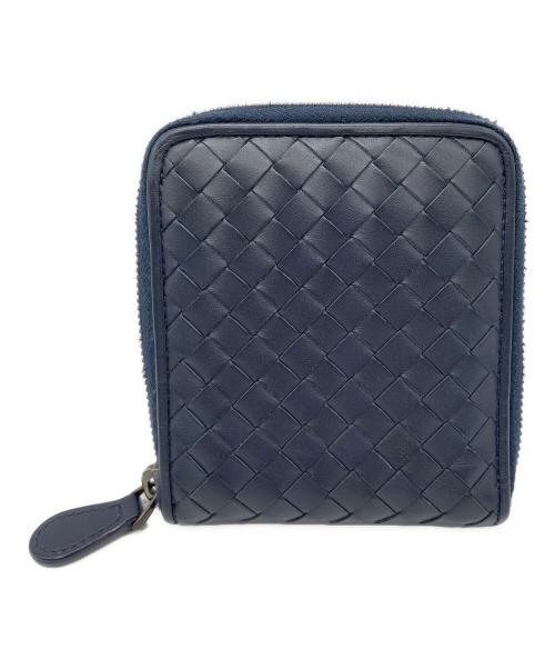 BOTTEGA VENETA（ボッテガベネタ）BOTTEGA VENETA (ボッテガベネタ) 2つ折り財布 ネイビーの古着・服飾アイテム