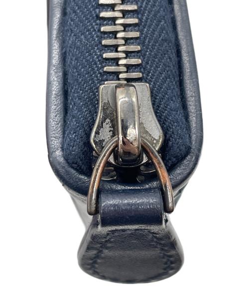 BOTTEGA VENETA（ボッテガベネタ）BOTTEGA VENETA (ボッテガベネタ) 2つ折り財布 ネイビーの古着・服飾アイテム