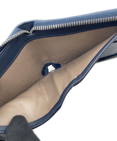 BOTTEGA VENETA（ボッテガベネタ）BOTTEGA VENETA (ボッテガベネタ) 2つ折り財布 ネイビーの古着・服飾アイテム