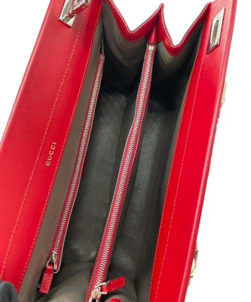 GUCCI（グッチ）GUCCI (グッチ) ズゥミ トップハンドルバッグ レッドの古着・服飾アイテム
