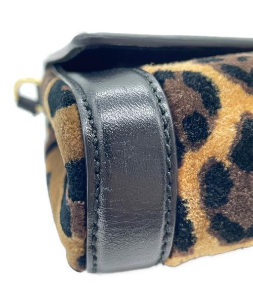 DOLCE & GABBANA（ドルチェ＆ガッバーナ）DOLCE & GABBANA (ドルチェ＆ガッバーナ) ベルベット レオパードプリント ドルチェバッグ ブラウン×ブラックの古着・服飾アイテム