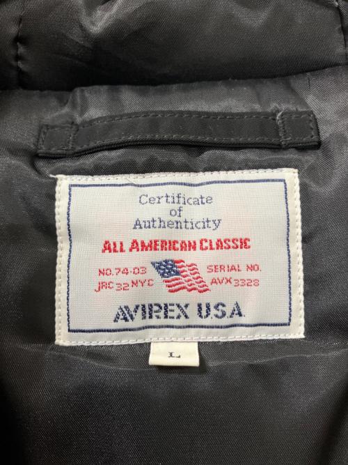 AVIREX（アヴィレックス）AVIREX (アヴィレックス) 783-4252050　ミリタリージャケット ブラック サイズ:Lの古着・服飾アイテム