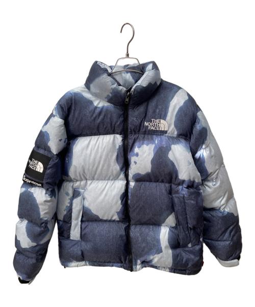 THE NORTH FACE（ザ ノース フェイス）THE NORTH FACE (ザ ノース フェイス) SUPREME (シュプリーム) Bleached Denim Print Nuptse Jacket ブルー×ネイビー サイズ:Lの古着・服飾アイテム