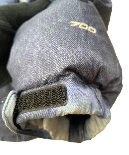 THE NORTH FACE（ザ ノース フェイス）THE NORTH FACE (ザ ノース フェイス) SUPREME (シュプリーム) Bleached Denim Print Nuptse Jacket ブルー×ネイビー サイズ:Lの古着・服飾アイテム