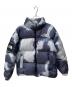 THE NORTH FACE（ザ ノース フェイス）の古着「Bleached Denim Print Nuptse Jacket」｜ブルー×ネイビー