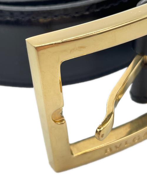 BVLGARI（ブルガリ）BVLGARI (ブルガリ) ベルト ブラック×ゴールドの古着・服飾アイテム