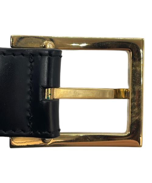 BVLGARI（ブルガリ）BVLGARI (ブルガリ) ベルト ブラック×ゴールドの古着・服飾アイテム