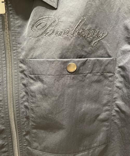 BURBERRY（バーバリー）BURBERRY (バーバリー) ナイロン ジップ オーバーシャツ ブラック サイズ:Mの古着・服飾アイテム