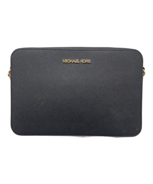 MICHAEL KORS（マイケル・コース）MICHAEL KORS (マイケル・コース) レザーショルダーバッグ ブラックの古着・服飾アイテム