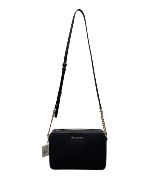 MICHAEL KORS（マイケル・コース）MICHAEL KORS (マイケル・コース) レザーショルダーバッグ ブラックの古着・服飾アイテム