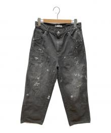 JOHNBULL（ジョンブル）の古着「オックスオーバーダイダブルニーパンツ」｜ブラック