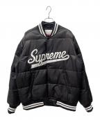 SUPREMEシュプリーム）の古着「SCRIPT VARSITY PUFFY JACKET」｜ブラック
