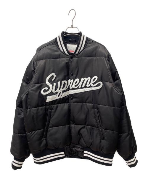 SUPREME（シュプリーム）SUPREME (シュプリーム) SCRIPT VARSITY PUFFY JACKET ブラック サイズ:Mの古着・服飾アイテム