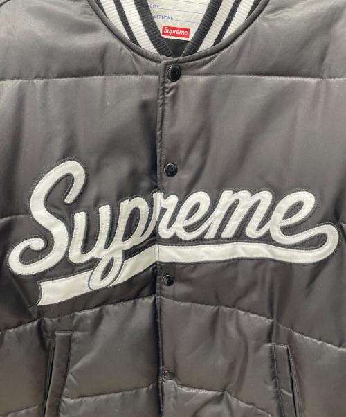 SUPREME（シュプリーム）SUPREME (シュプリーム) SCRIPT VARSITY PUFFY JACKET ブラック サイズ:Mの古着・服飾アイテム