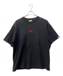 A BATHING APE×stussy（アベイシングエイプ×ステューシー）の古着「半袖カットソー」｜ブラック×レッド