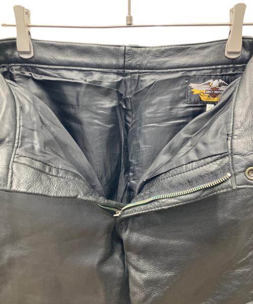 HARLEY-DAVIDSON（ハーレーダビッドソン）HARLEY-DAVIDSON (ハーレーダビッドソン) レザーパンツ ブラック サイズ:71cm (W28)の古着・服飾アイテム