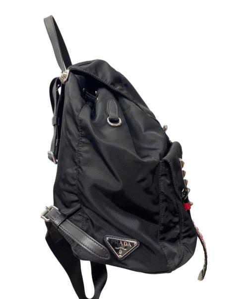 PRADA（プラダ）PRADA (プラダ) NEW VELA ブラック×レッドの古着・服飾アイテム