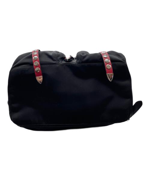 PRADA（プラダ）PRADA (プラダ) NEW VELA ブラック×レッドの古着・服飾アイテム