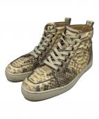 Christian Louboutinクリスチャン・ルブタン）の古着「ハイカットスニーカー」｜アイボリー