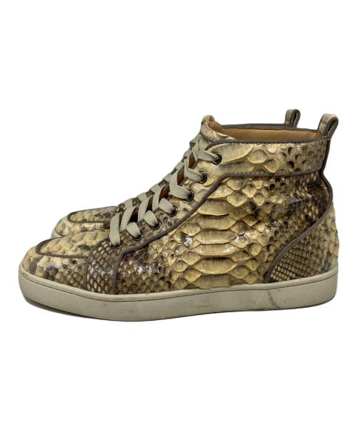 Christian Louboutin（クリスチャン・ルブタン）Christian Louboutin (クリスチャン・ルブタン) ハイカットスニーカー アイボリー サイズ:25.5の古着・服飾アイテム