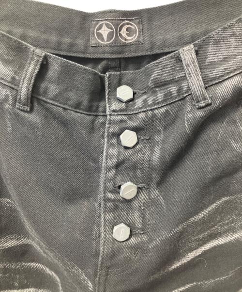 THUG CLUB（サグ クラブ）THUG CLUB (サグ クラブ) Leave a Trace Denim Pants  ブラック サイズ:1の古着・服飾アイテム
