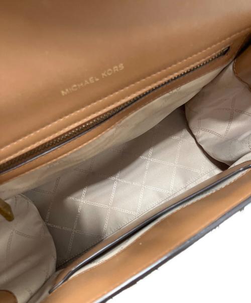 MICHAEL KORS（マイケル・コース）MICHAEL KORS (マイケル・コース) レザーショルダーバッグ ブラウンの古着・服飾アイテム