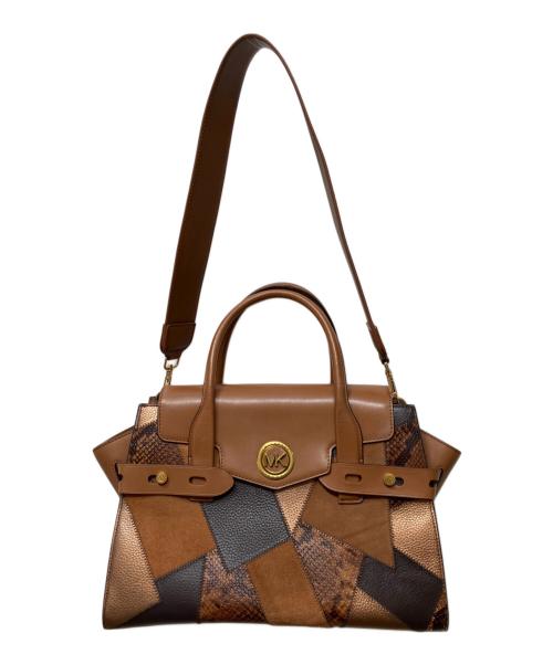 MICHAEL KORS（マイケル・コース）MICHAEL KORS (マイケル・コース) レザーショルダーバッグ ブラウンの古着・服飾アイテム