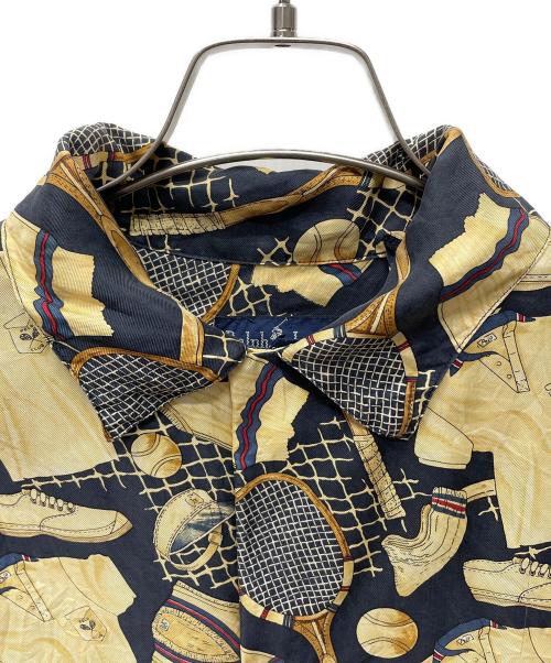 RALPH LAUREN（ラルフローレン）RALPH LAUREN (ラルフローレン) オープンカラーシャツ ネイビー サイズ:6の古着・服飾アイテム