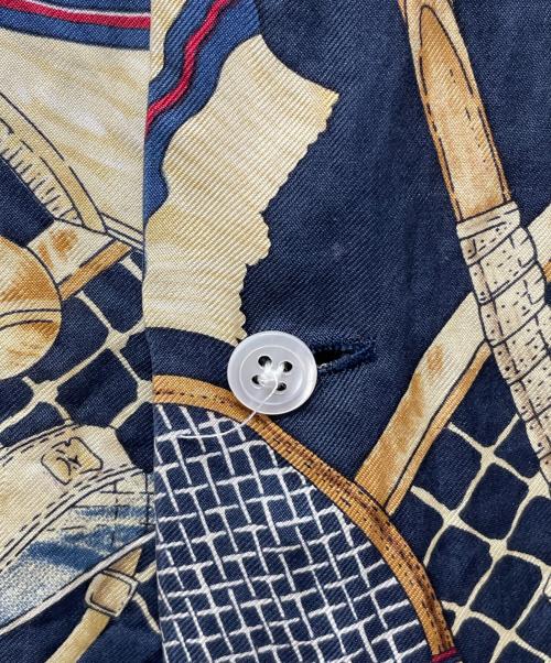 RALPH LAUREN（ラルフローレン）RALPH LAUREN (ラルフローレン) オープンカラーシャツ ネイビー サイズ:6の古着・服飾アイテム