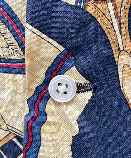 RALPH LAUREN（ラルフローレン）RALPH LAUREN (ラルフローレン) オープンカラーシャツ ネイビー サイズ:6の古着・服飾アイテム