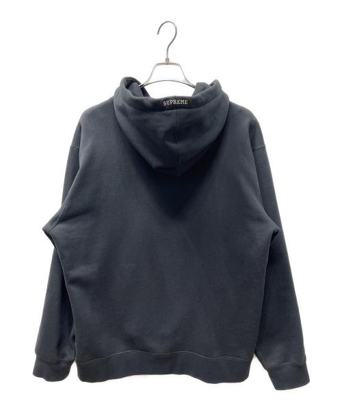 NIKE（ナイキ）NIKE (ナイキ) SUPREME (シュプリーム) Leather Applique Hooded Sweatshirt ブラック サイズ:Lの古着・服飾アイテム