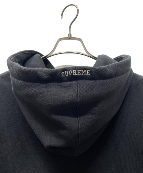 NIKE（ナイキ）NIKE (ナイキ) SUPREME (シュプリーム) Leather Applique Hooded Sweatshirt ブラック サイズ:Lの古着・服飾アイテム