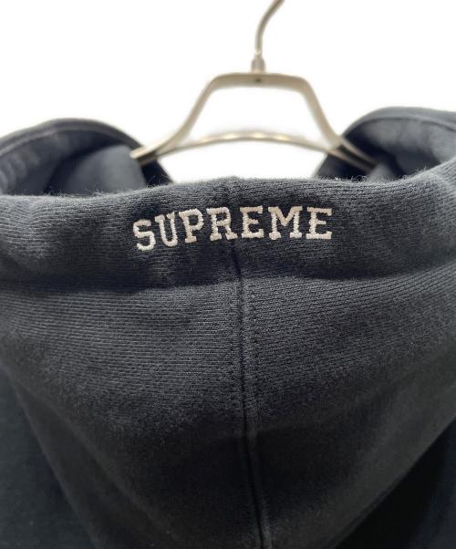NIKE（ナイキ）NIKE (ナイキ) SUPREME (シュプリーム) Leather Applique Hooded Sweatshirt ブラック サイズ:Lの古着・服飾アイテム