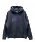 NIKE（ナイキ）の古着「Leather Applique Hooded Sweatshirt」｜ブラック