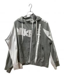 sacai×NIKE（サカイ×ナイキ）の古着「SACAI DOUBLE ZIP HOODIE」｜グレー×ホワイト