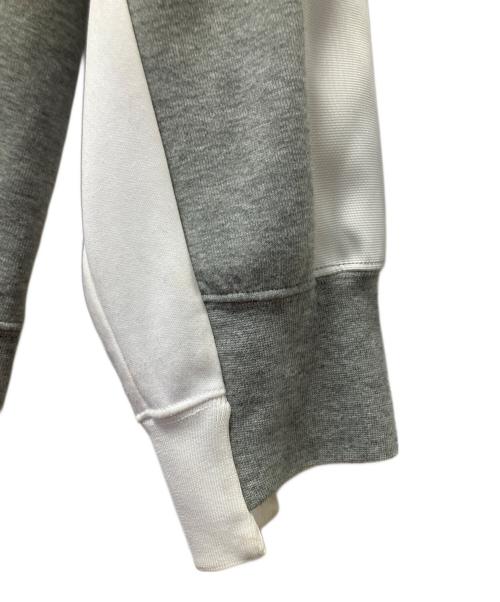 sacai（サカイ）sacai (サカイ) NIKE (ナイキ) SACAI DOUBLE ZIP HOODIE グレー×ホワイト サイズ:XLの古着・服飾アイテム