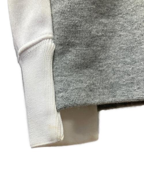 sacai（サカイ）sacai (サカイ) NIKE (ナイキ) SACAI DOUBLE ZIP HOODIE グレー×ホワイト サイズ:XLの古着・服飾アイテム