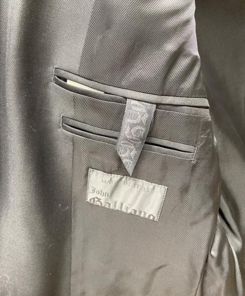 JOHN GALLIANO（ジョンガリアーノ）JOHN GALLIANO (ジョンガリアーノ) テーラードジャケット ブラック サイズ:48の古着・服飾アイテム